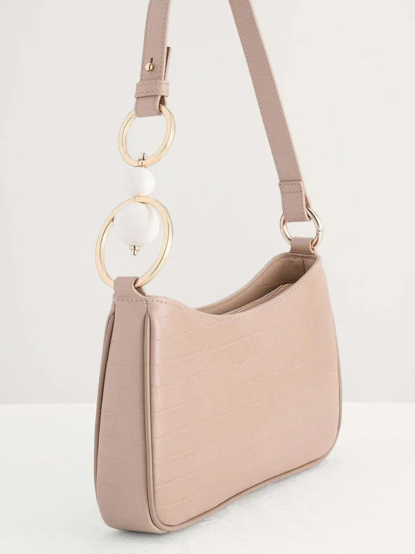 acrylic_embellished_croce_1.webp Acrylic Embellished Croc-Effect Embossed Shoulder Bag<PEDRO Shop