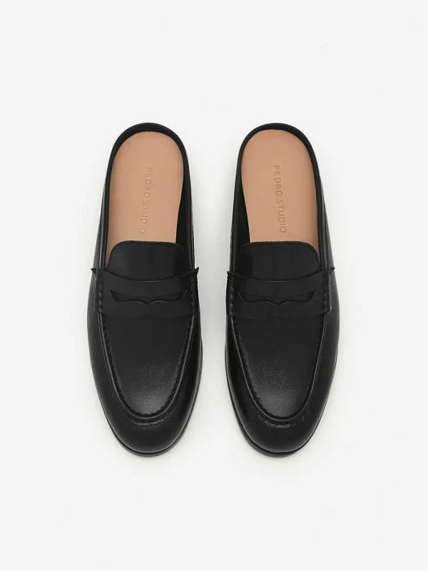 blake_leather_penny_loafe_1-2.webp Blake Leather Penny Loafer Mules<PEDRO Shop