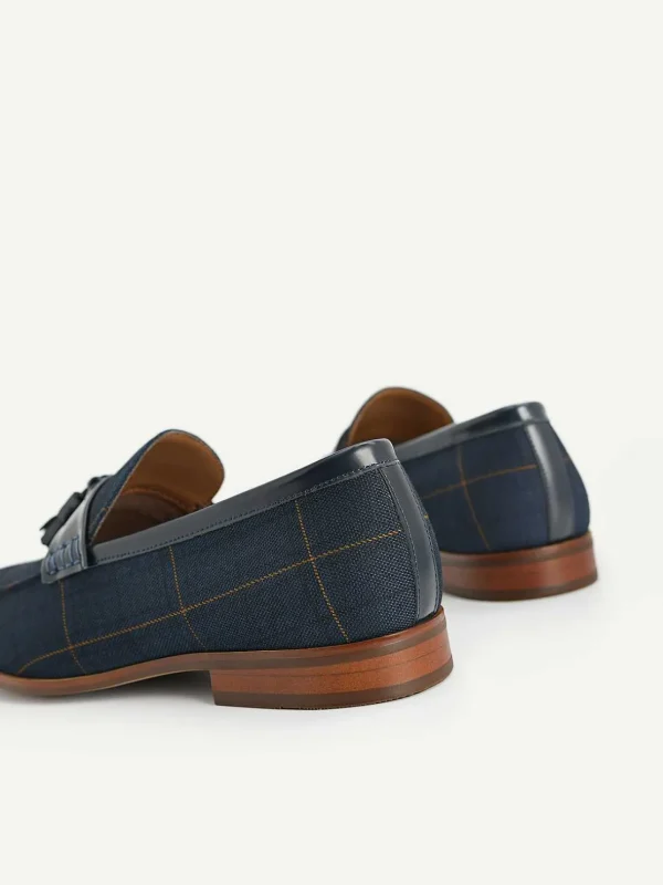 checkered_tasselled_loafe_3.webp Checkered Tasselled Loafers<PEDRO Clearance