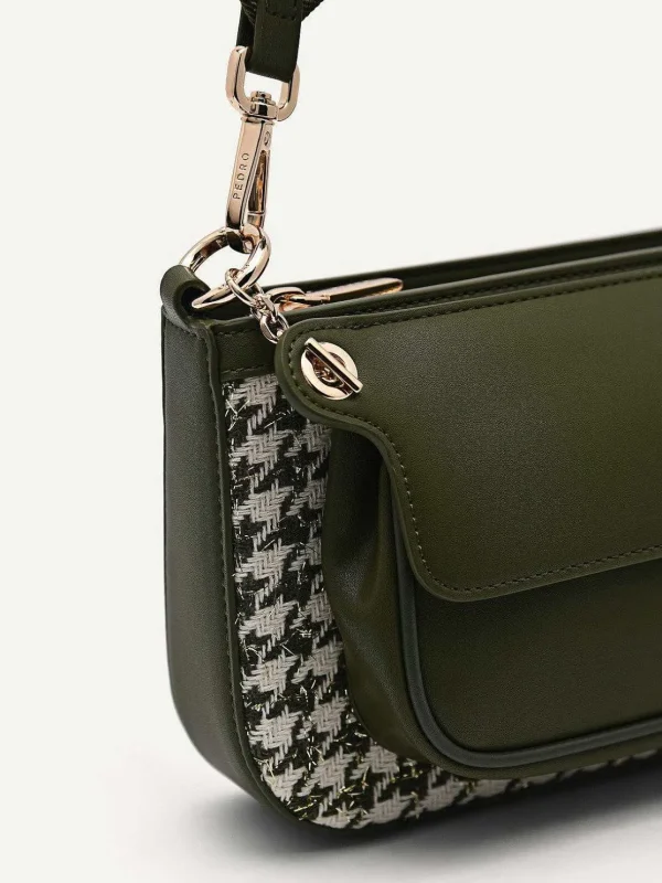 dilone_houndstooth_double_1-1.webp Dilone Houndstooth Double Flap Shoulder Bag<PEDRO Sale