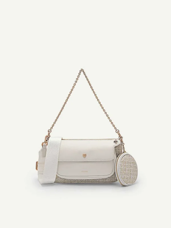 dilone_houndstooth_double_1.webp Dilone Houndstooth Double Flap Shoulder Bag<PEDRO Best Sale
