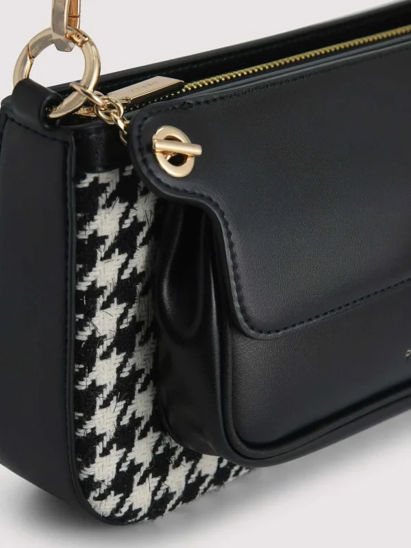 dilone_houndstooth_double_4-2.webp Dilone Houndstooth Double Flap Shoulder Bag<PEDRO Hot