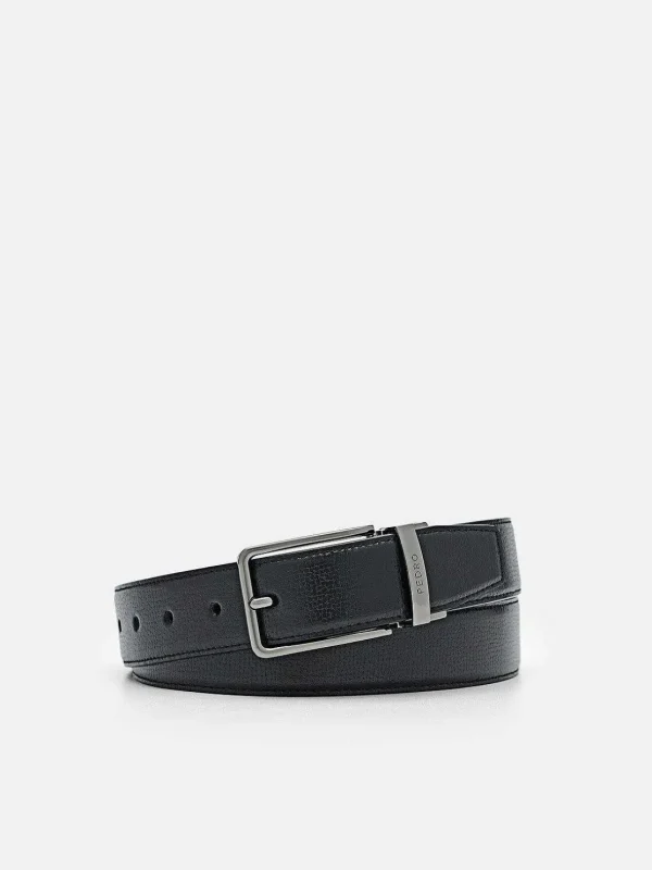 embossed_leather_reversib_0-9.webp Embossed Leather Reversible Pin Belt<PEDRO Sale