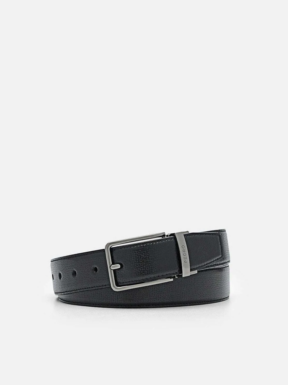 embossed_leather_reversib_0-9.webp Embossed Leather Reversible Pin Belt<PEDRO Sale