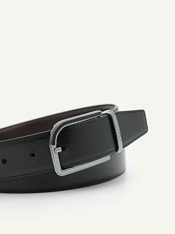 Embossed Leather Reversible Pin Belt<PEDRO Sale