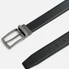 Embossed Leather Reversible Pin Belt<PEDRO Shop