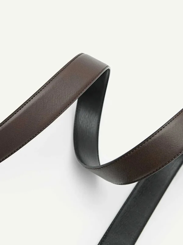 Embossed Leather Reversible Pin Belt<PEDRO Sale