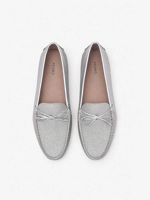 Glitter Bow Driving Shoes<PEDRO Hot