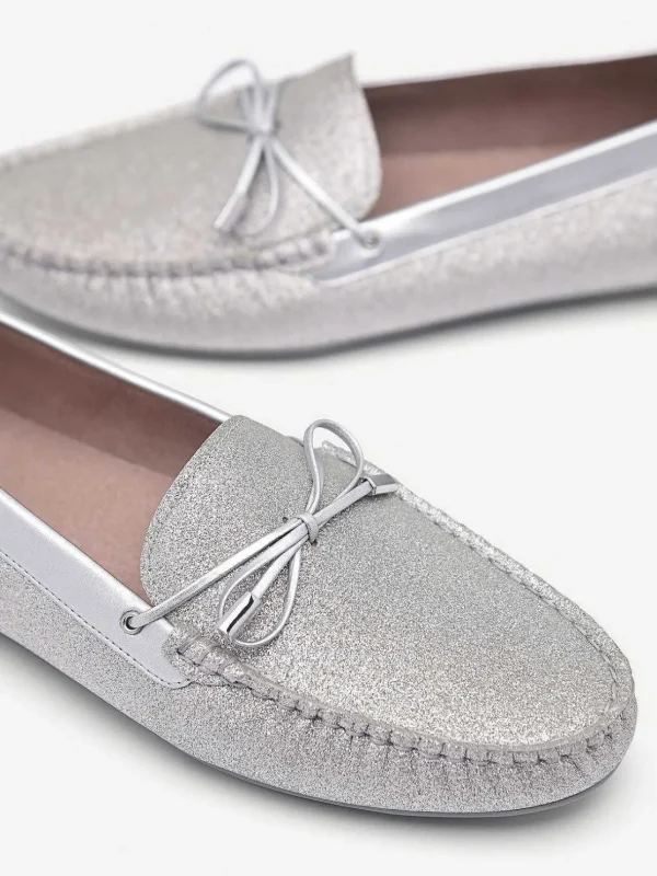 Glitter Bow Driving Shoes<PEDRO Hot