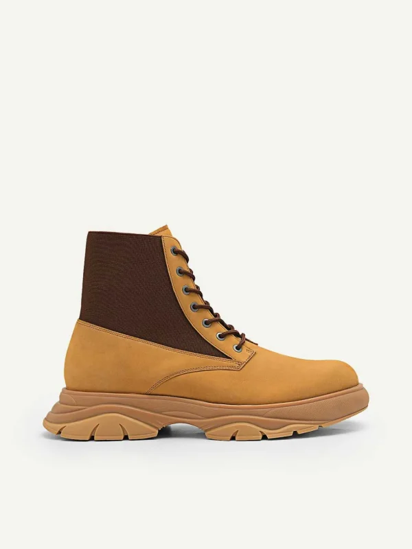 Hybrix Leather Lace-Up Boots<PEDRO Best Sale