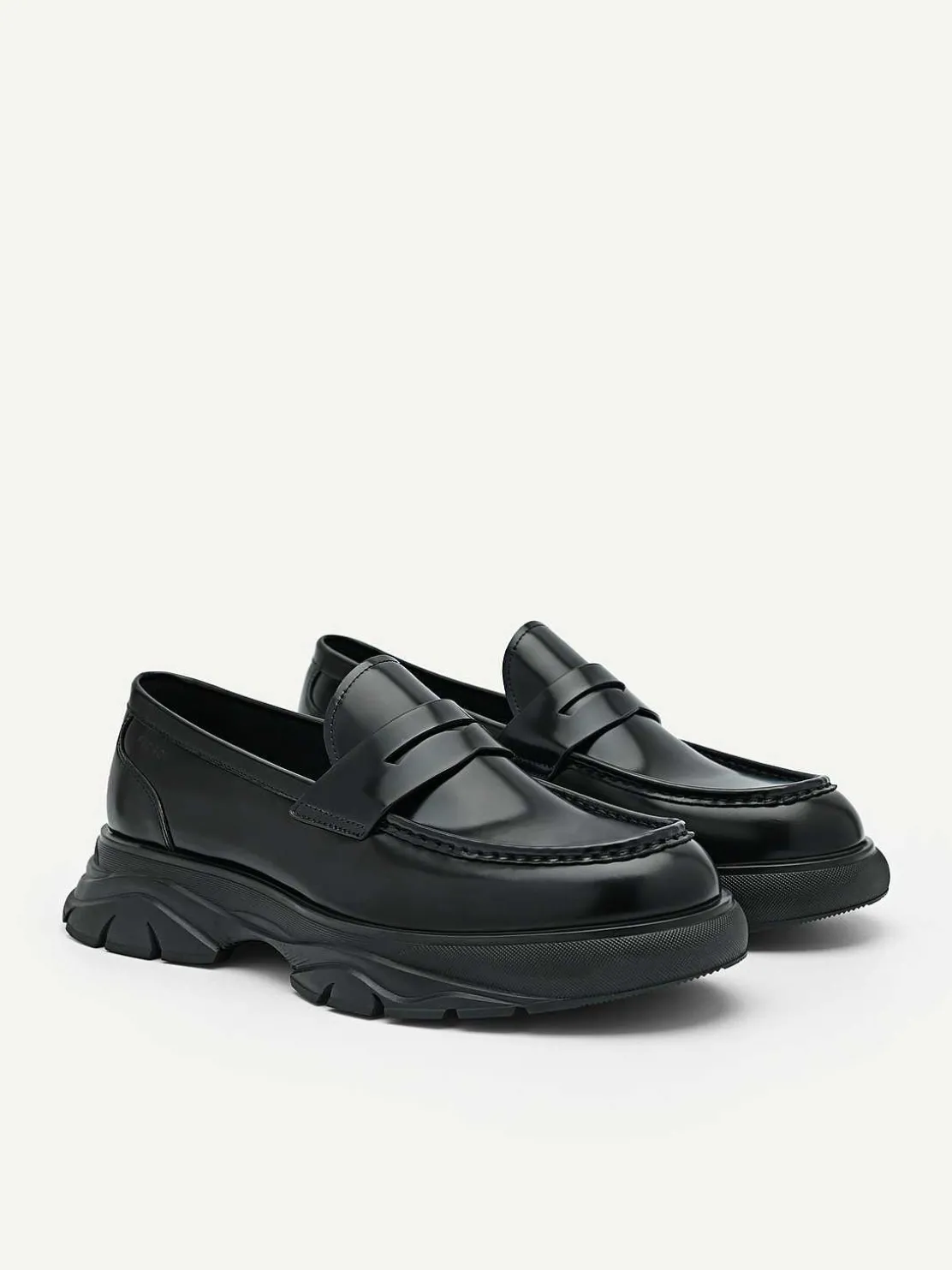 hybrix_leather_penny_loaf_0-1.webp Hybrix Leather Penny Loafers<PEDRO Best Sale