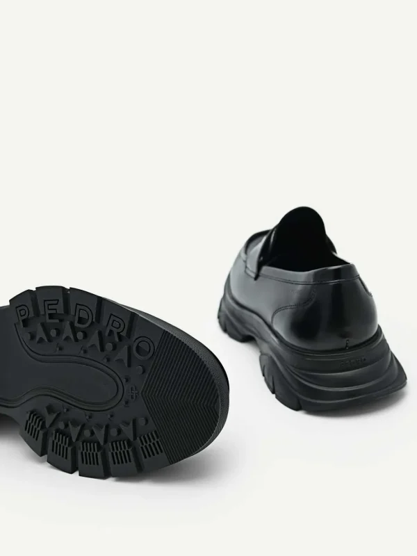 Hybrix Leather Penny Loafers<PEDRO Best Sale