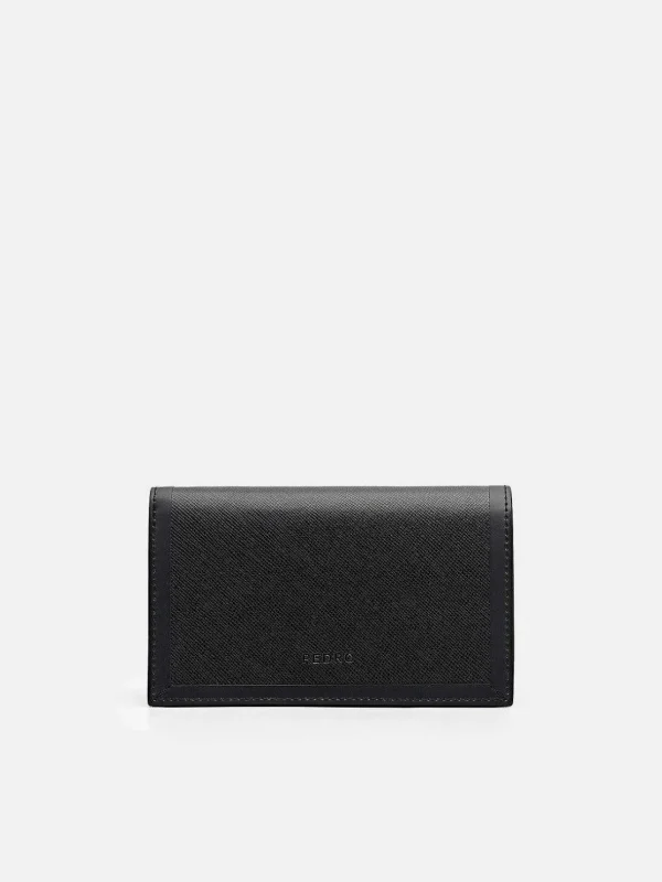 Leather Bi-Fold Card Holder With Lanyard<PEDRO New