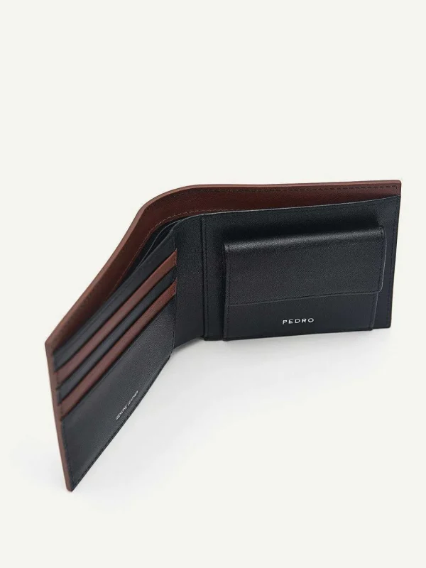 Leather Bi-Fold Wallet With Coin Pouch<PEDRO Best Sale