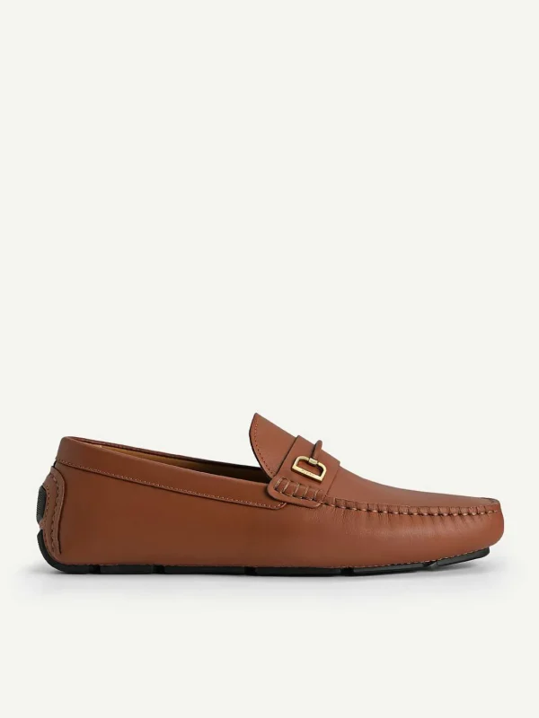 Leather Driving Shoes With Metal Bit<PEDRO Fashion