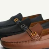 Leather Driving Shoes With Metal Bit<PEDRO Fashion