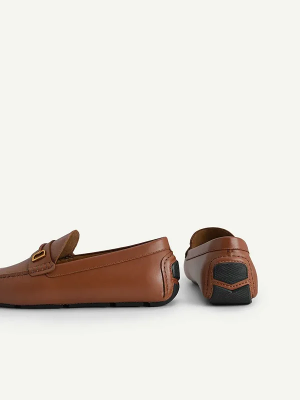 Leather Driving Shoes With Metal Bit<PEDRO Fashion