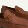 Leather Driving Shoes With Metal Bit<PEDRO Fashion