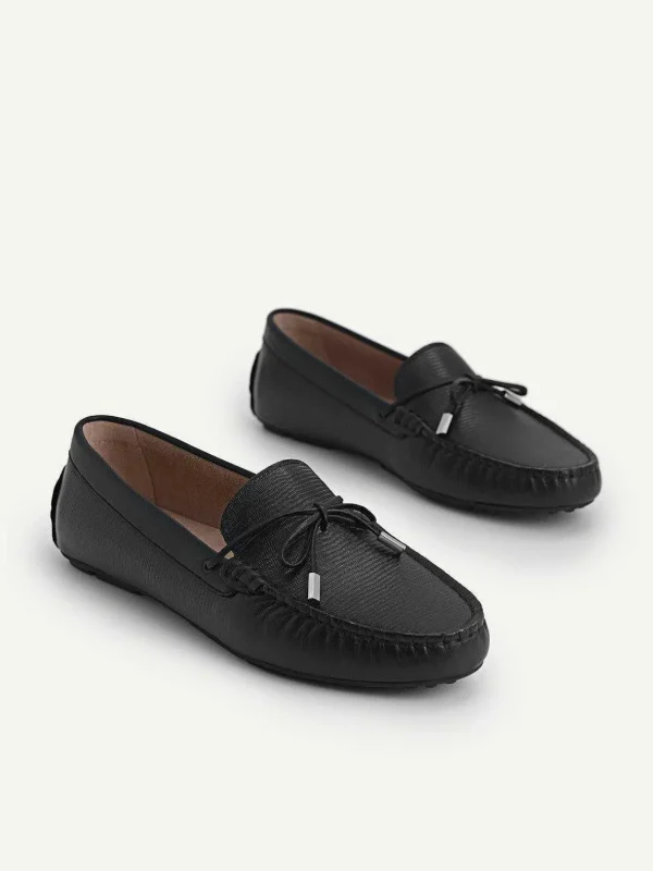 lizardeffect_leather_bow__2-1.webp Lizard-Effect Leather Bow Driving Shoes<PEDRO Flash Sale