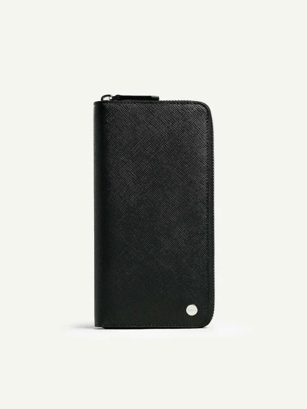 oliver_embossed_leather_z_0-1.webp Oliver Embossed Leather Zip-Around Wallet<PEDRO Sale