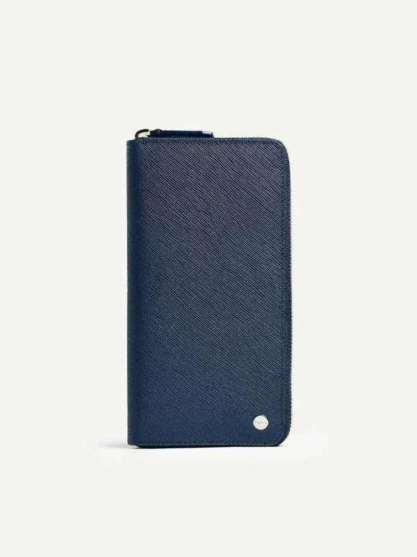 oliver_embossed_leather_z_3.webp Oliver Embossed Leather Zip-Around Wallet<PEDRO New