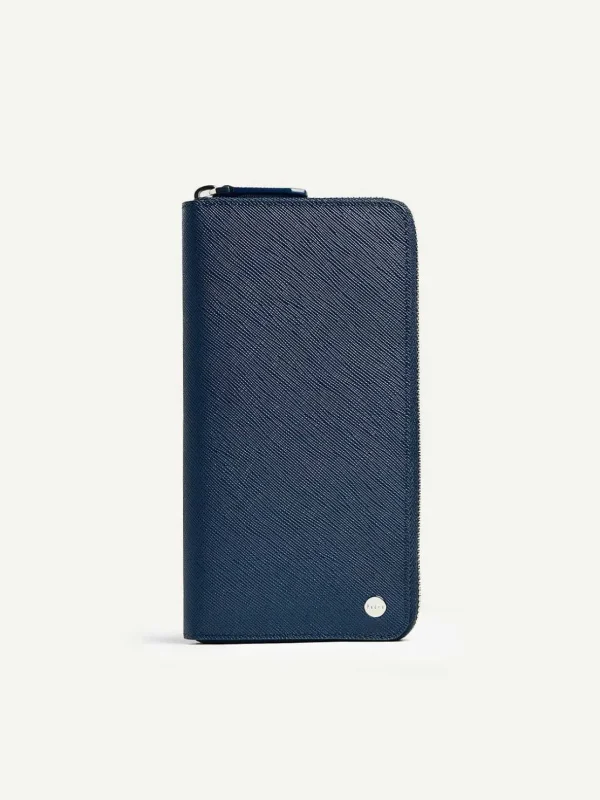 oliver_embossed_leather_z_4.webp Oliver Embossed Leather Zip-Around Wallet<PEDRO New