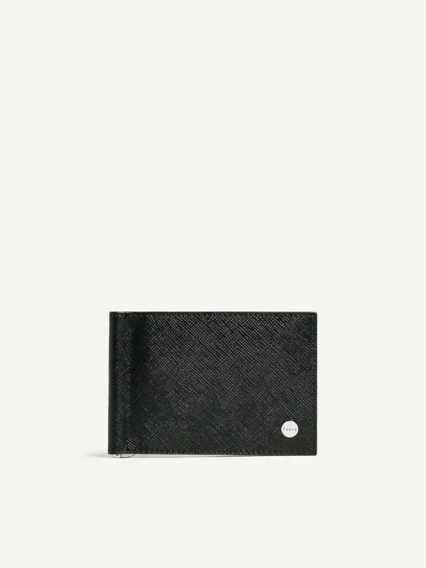 Oliver Leather Bi-Fold Money Clip Cardholder<PEDRO Cheap