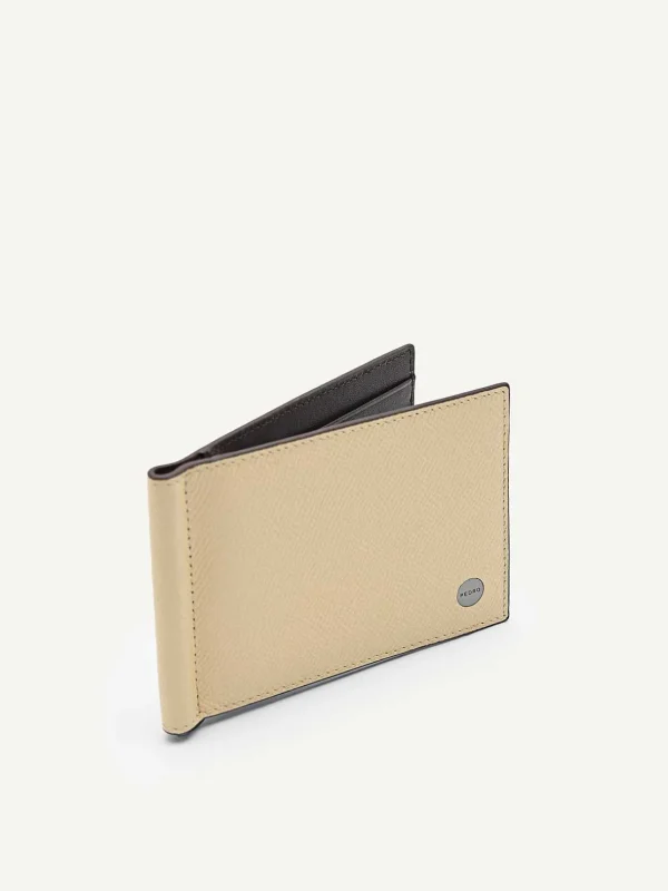 Oliver Leather Bi-Fold Money Clip Cardholder<PEDRO Cheap