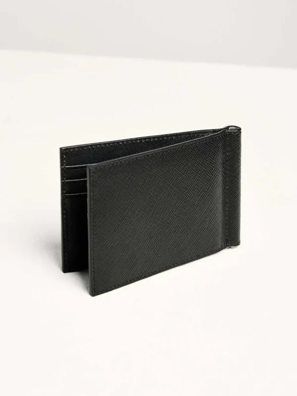 Oliver Leather Bi-Fold Money Clip Cardholder<PEDRO Cheap