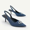 Icon Denim Pointed Slingback Pumps<PEDRO Shop