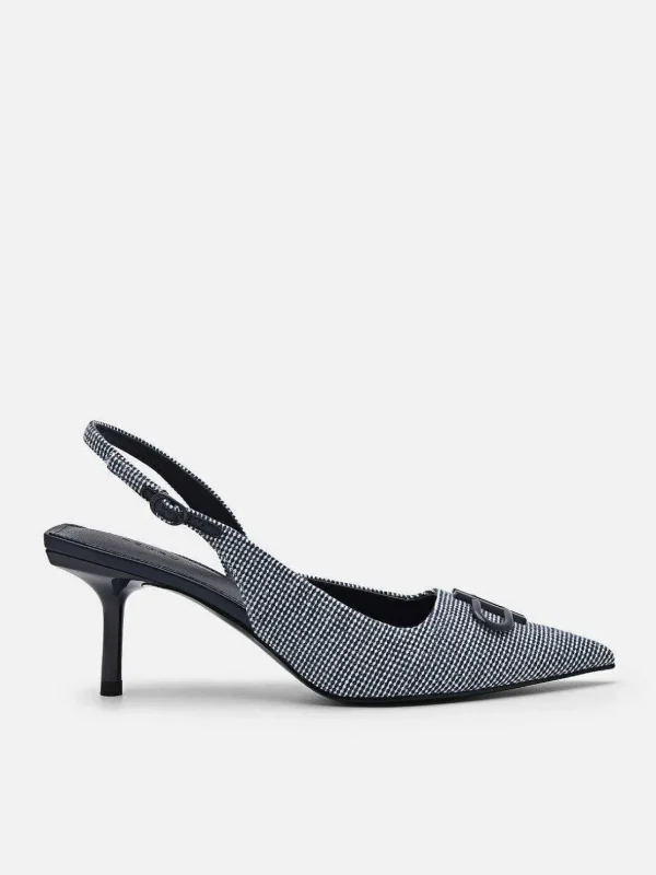 Icon Fabric Pointed Slingback Pumps<PEDRO Best Sale