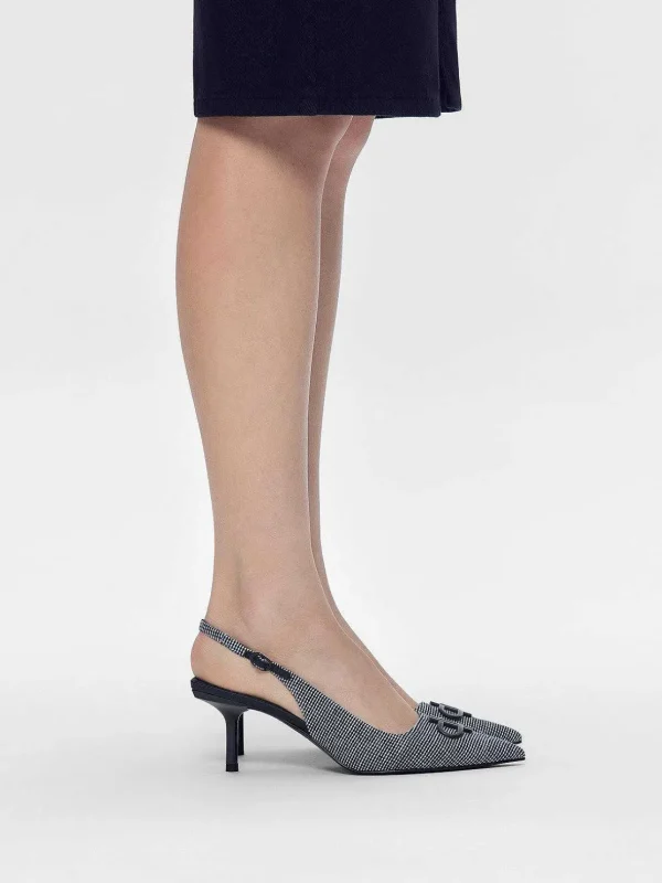 Icon Fabric Pointed Slingback Pumps<PEDRO Best Sale