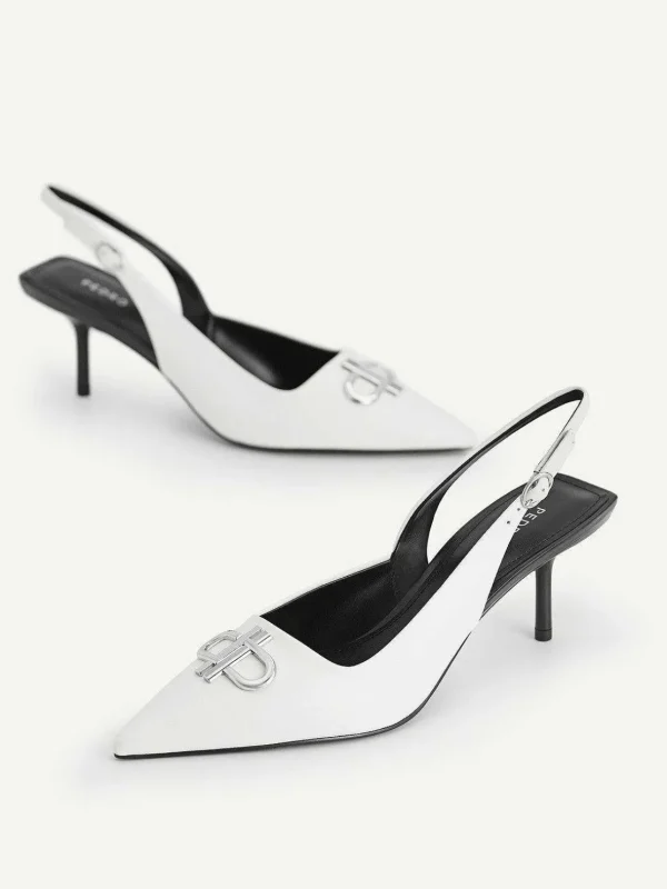pedro_icon_leather_pointe_1.webp Icon Leather Pointed Slingback Pumps<PEDRO Outlet