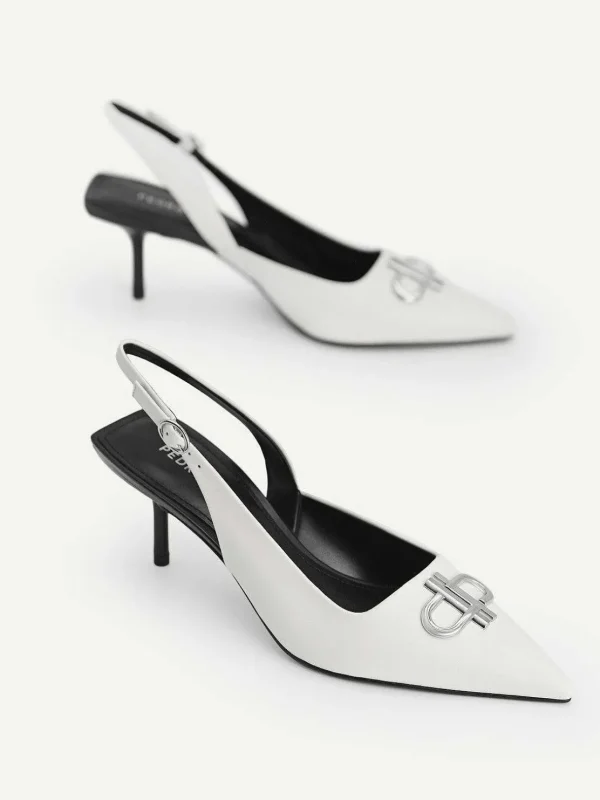 pedro_icon_leather_pointe_2.webp Icon Leather Pointed Slingback Pumps<PEDRO Outlet