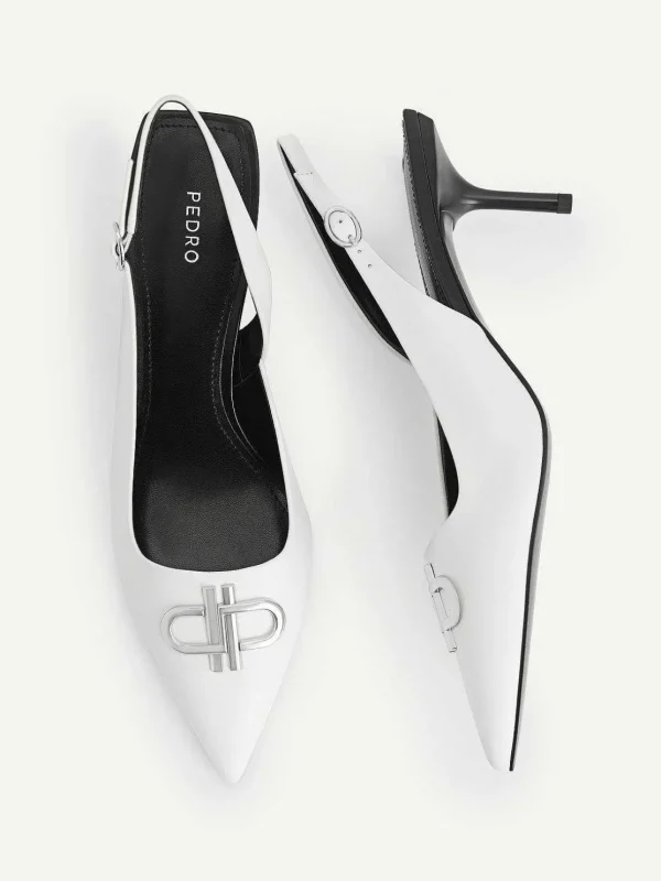 pedro_icon_leather_pointe_4.webp Icon Leather Pointed Slingback Pumps<PEDRO Outlet