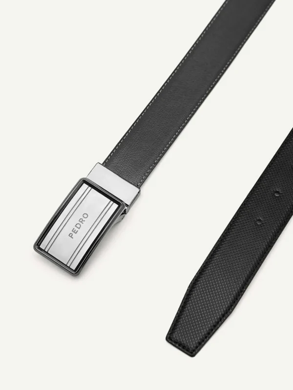 reversible_embossed_leath_1.webp Reversible Embossed Leather Tang Belt<PEDRO Outlet