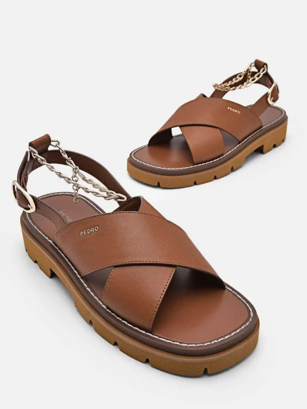 Slingback Cross Strap Sandals<PEDRO Best
