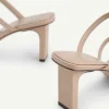 Strappy Heel Lizard-Effect Sandals<PEDRO Sale