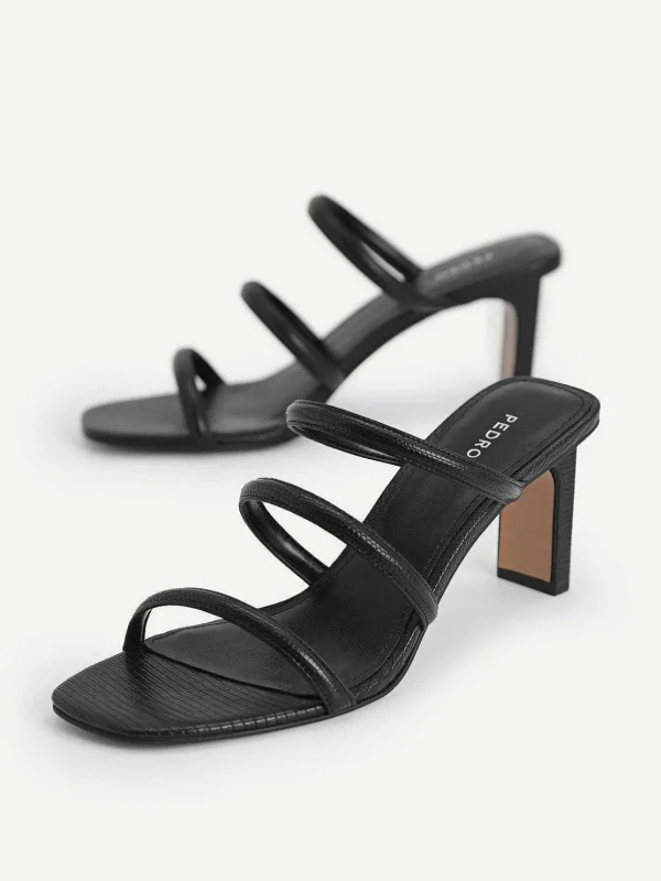 Strappy Heel Lizard-Effect Sandals<PEDRO Sale