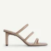 Strappy Heel Lizard-Effect Sandals<PEDRO Sale