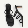 Strappy Heel Lizard-Effect Sandals<PEDRO Sale