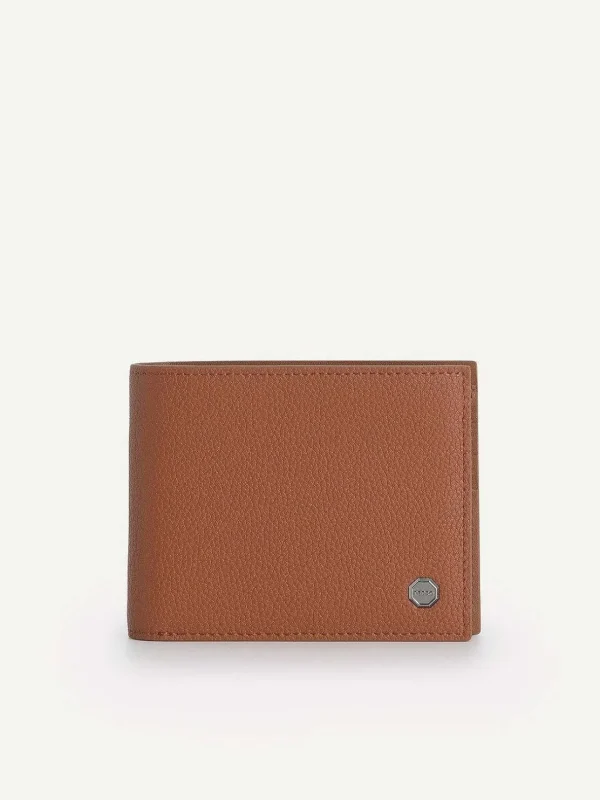 Textured Leather Bi-Fold Wallet With Insert<PEDRO Discount