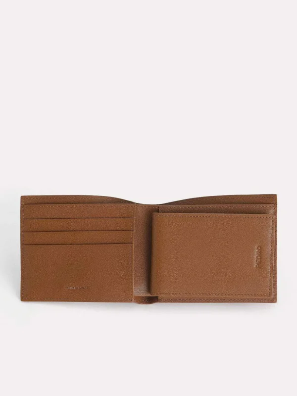 Textured Leather Bi-Fold Wallet With Insert<PEDRO Discount