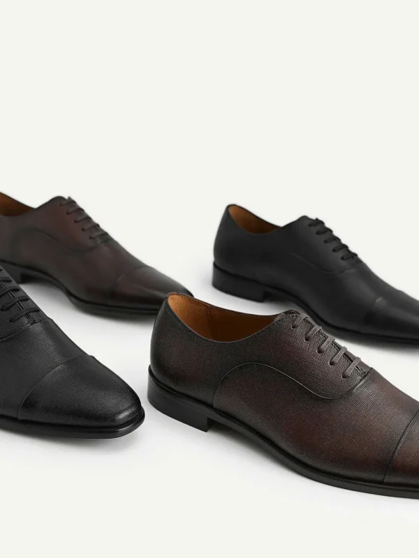 Textured Leather Oxford Shoes<PEDRO Cheap
