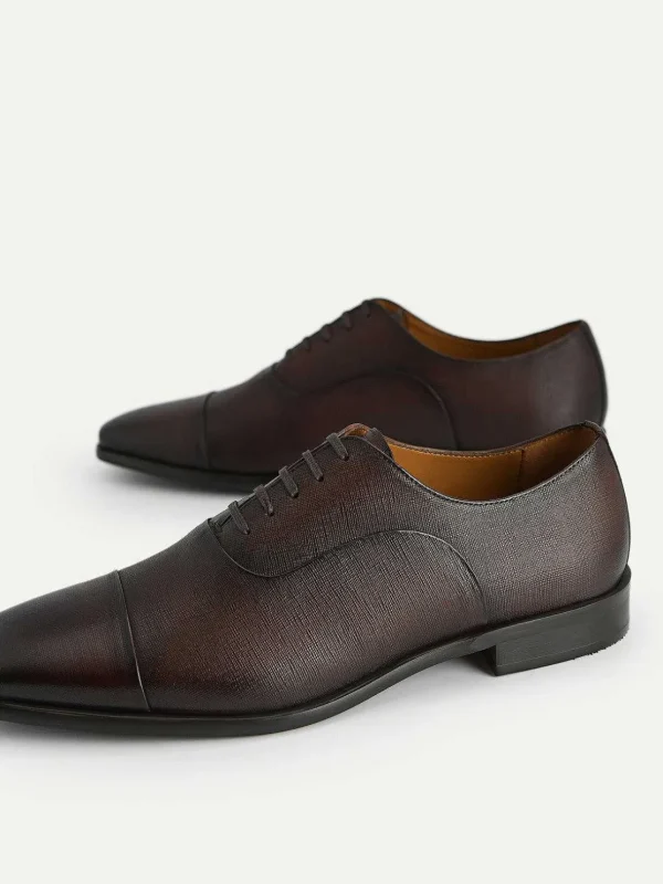 Textured Leather Oxford Shoes<PEDRO Cheap