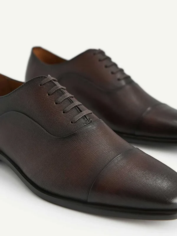 Textured Leather Oxford Shoes<PEDRO Cheap