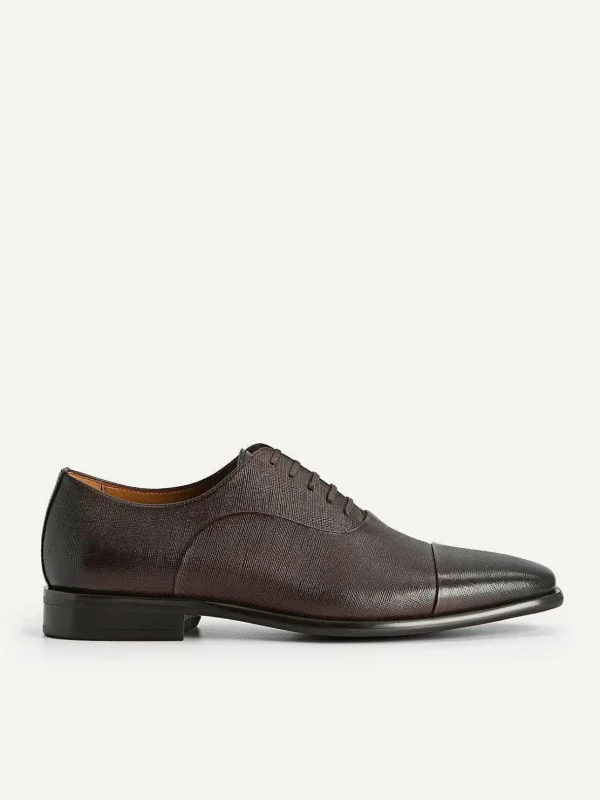 Textured Leather Oxford Shoes<PEDRO Cheap