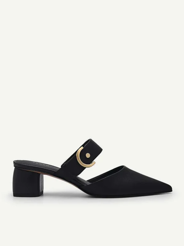 Yasmin Leather Heel Mules<PEDRO Discount