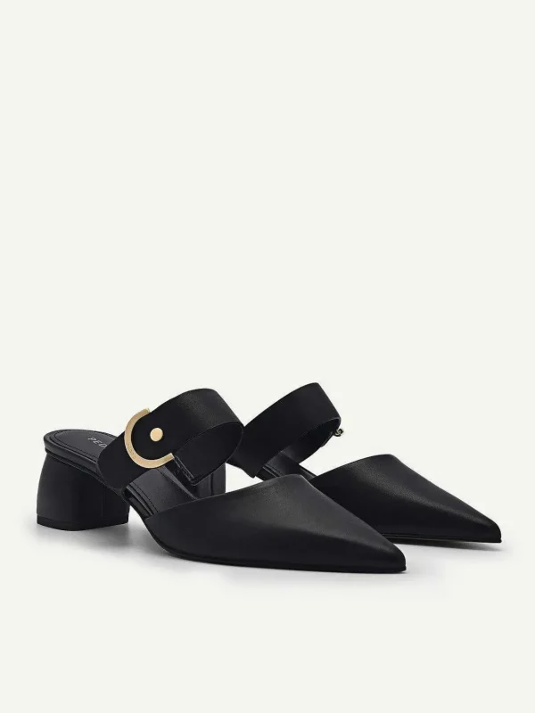 Yasmin Leather Heel Mules<PEDRO Discount