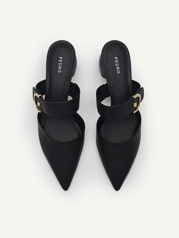 Yasmin Leather Heel Mules<PEDRO Discount